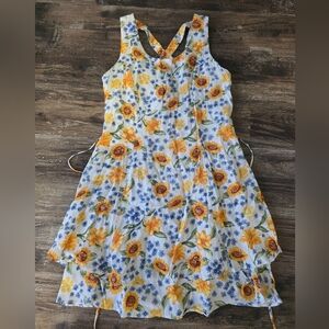 CDC Vintage 90s Skater Dress Sunflower Fairycore Cottagecore